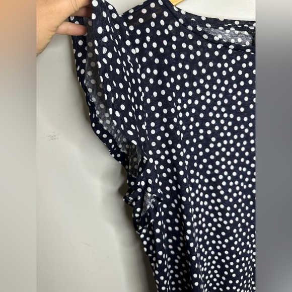 Ann Taylor black polkadot ruffle sleeve  blouse - Picture 5 of 7